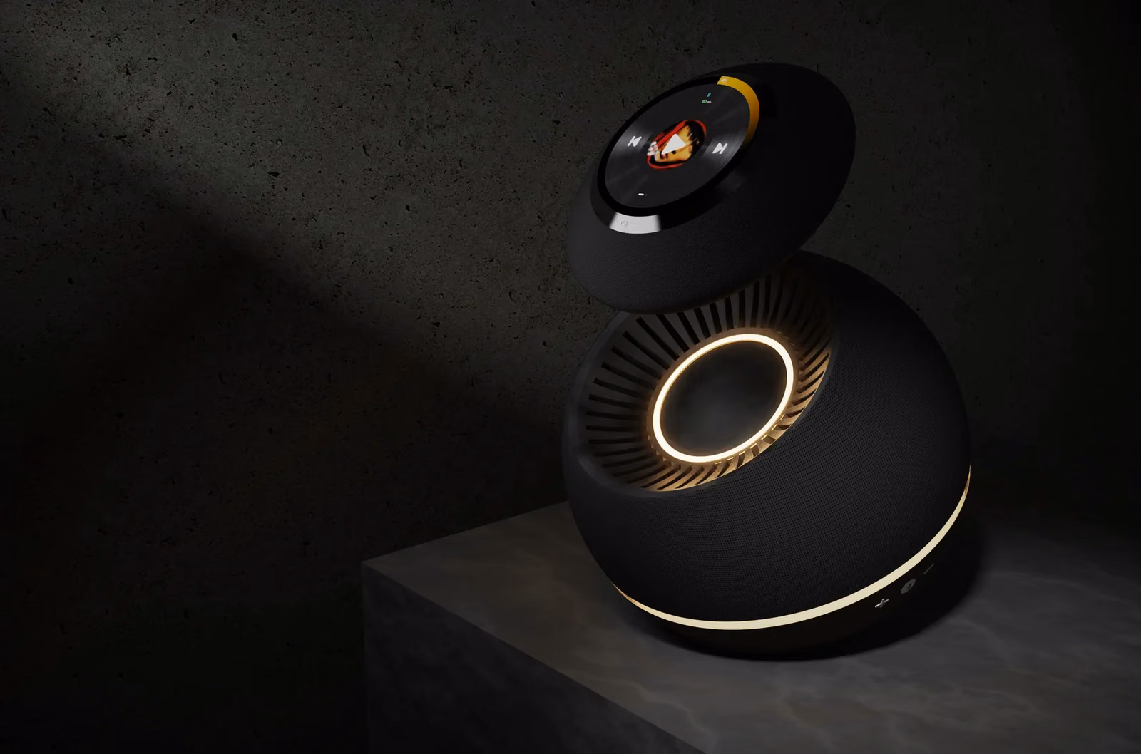 Speaker concept with glowing ring