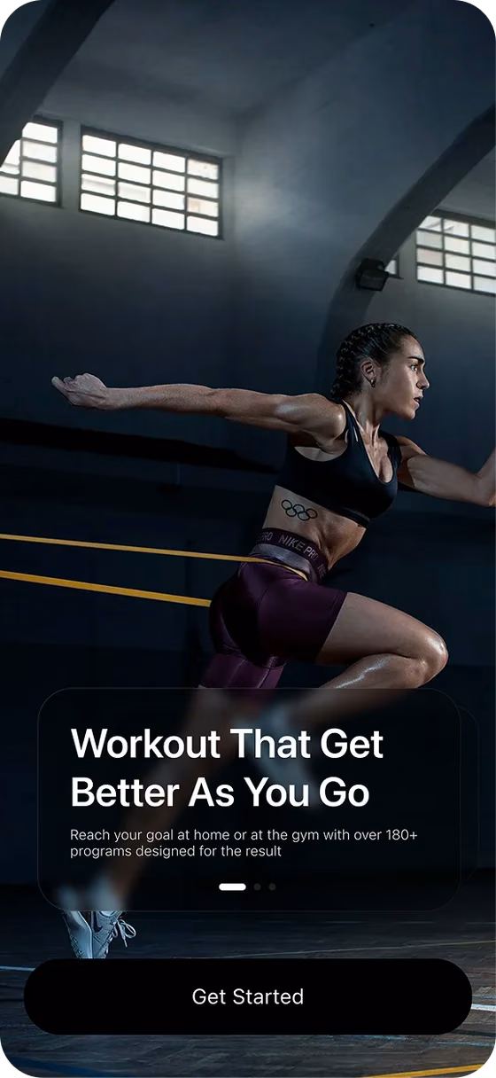 Fitness app — onboarding