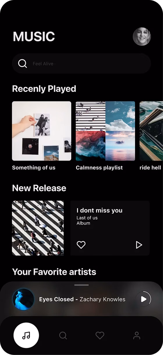 Music app — library