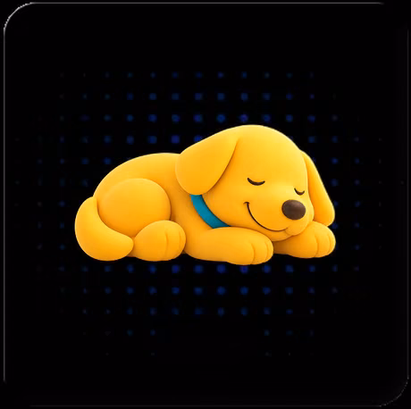 3D puppy sleeping