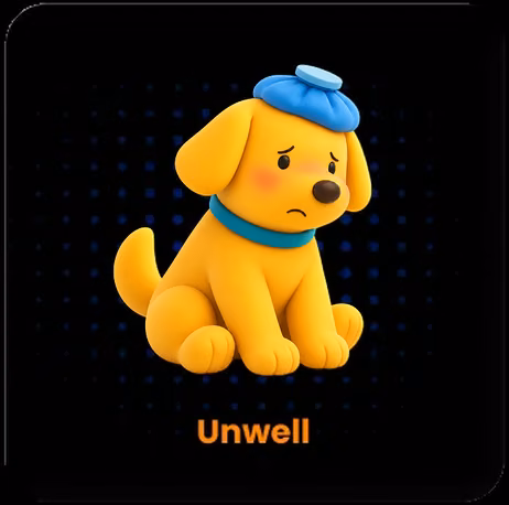 Unwell puppy